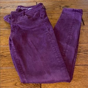 AE Maroon stretch jeans. Size 2 regular